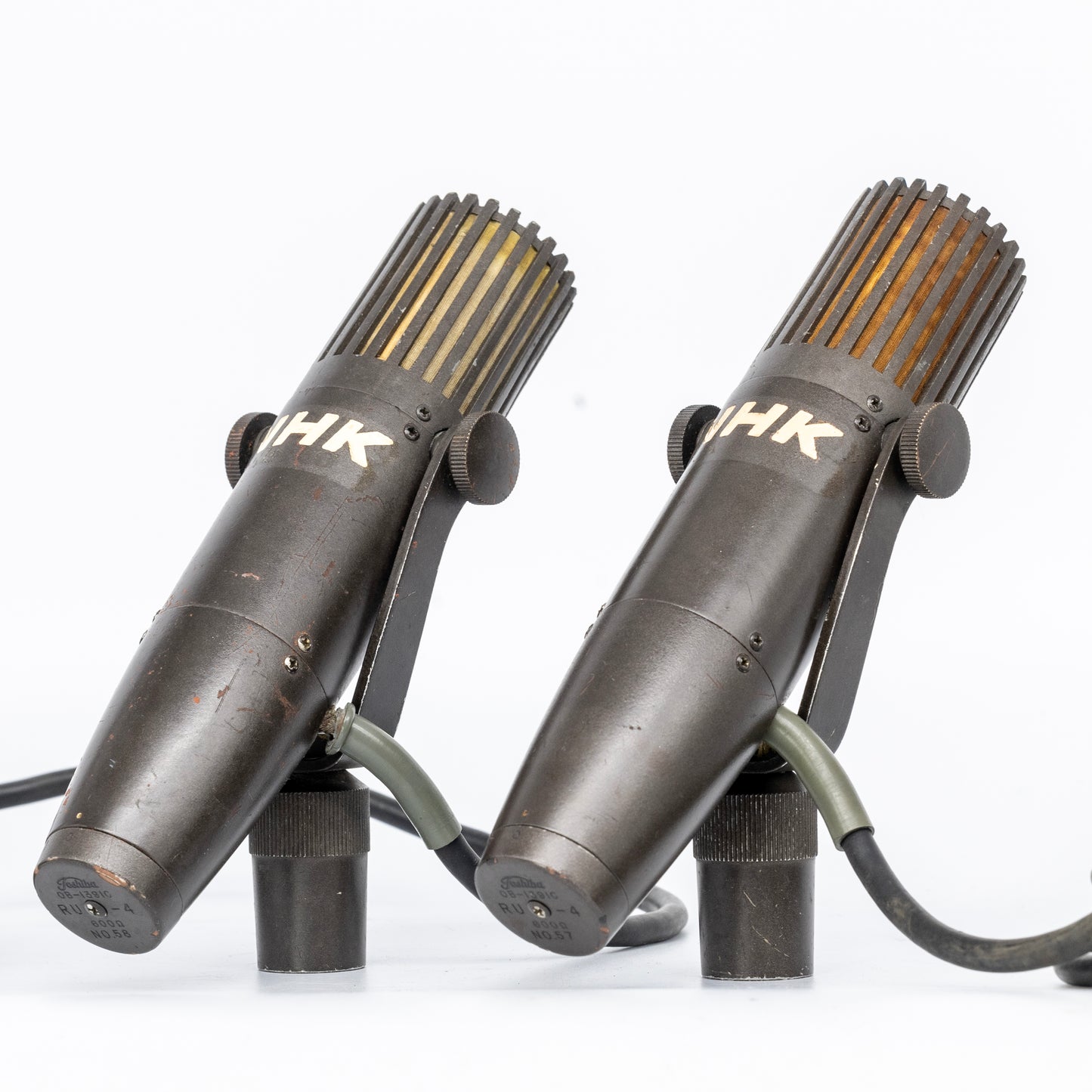 2 x Toshiba/NHK RU4 Type H - Consecutive Pair Ribbon Microphone