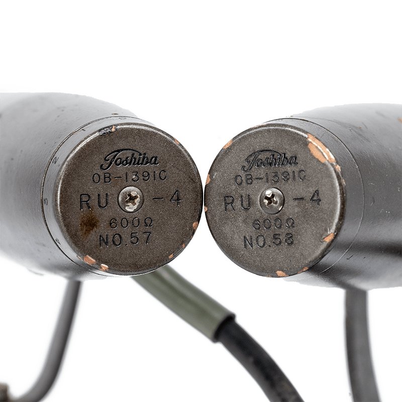 2 x Toshiba/NHK RU4 Type H - Consecutive Pair Ribbon Microphone