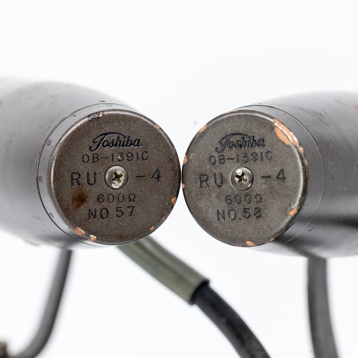 2 x Toshiba/NHK RU4 Type H - Consecutive Pair Ribbon Microphone