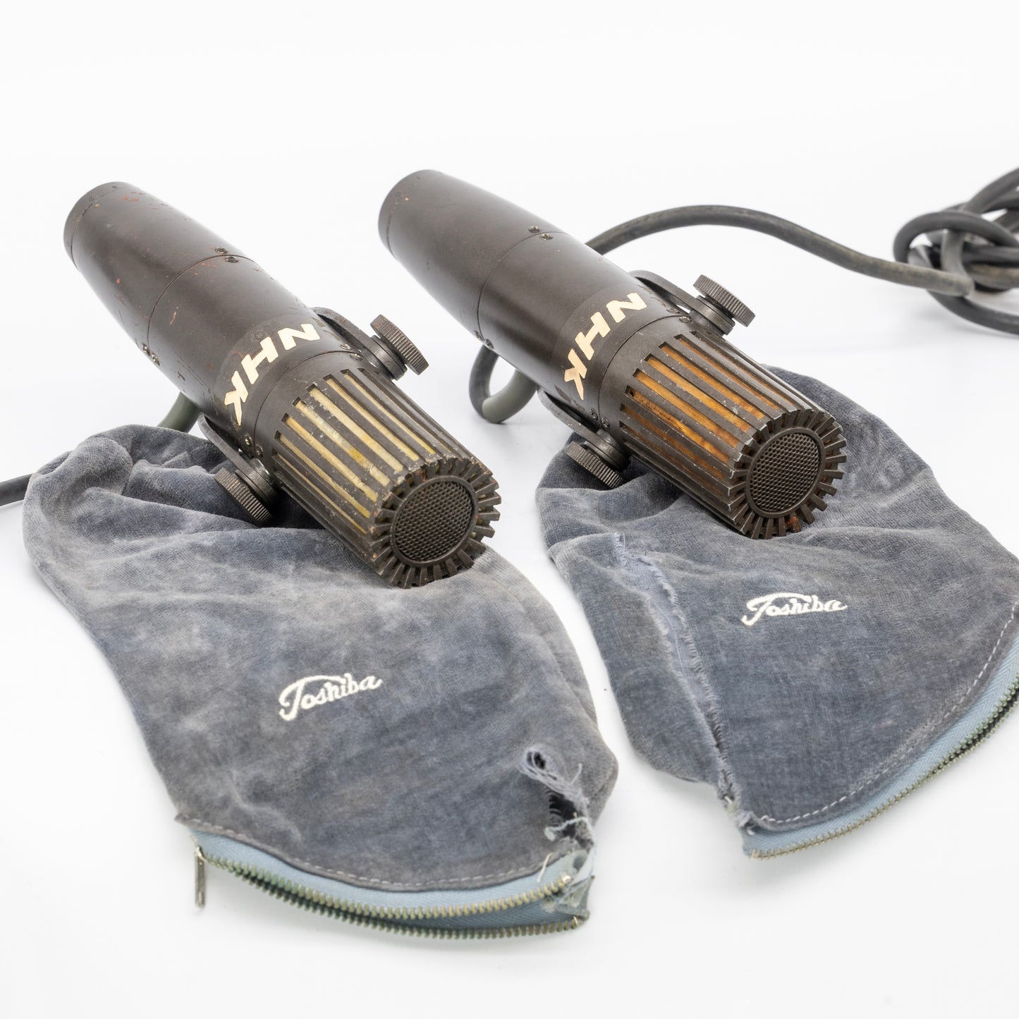 2 x Toshiba/NHK RU4 Type H - Consecutive Pair Ribbon Microphone