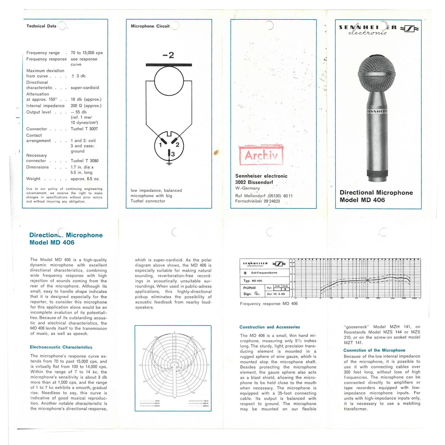 Sennheiser MD406 price per mic Ribbon Microphone
